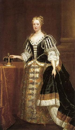 unknow artist Portrait of Caroline Wilhelmina of Brandenburg-Ansbach oil painting image